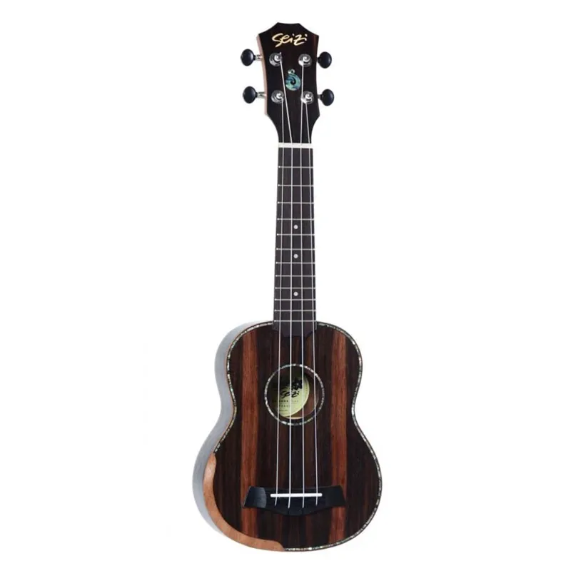 Ukulele seizi bora-bora plus soprano acustico bag - ebony