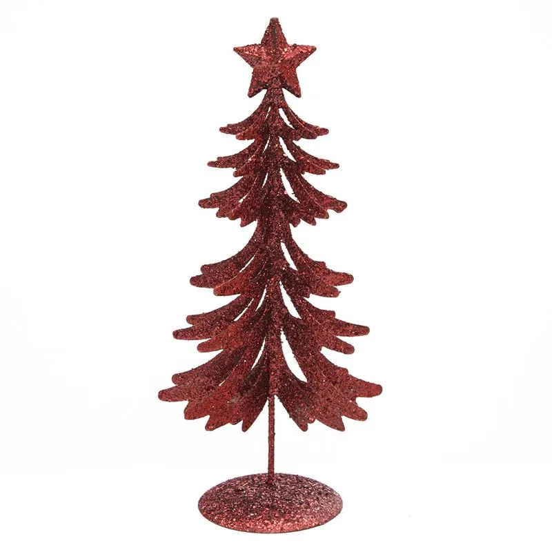 Árvore De Natal Glitter 20cm Vermelha - Snowland
