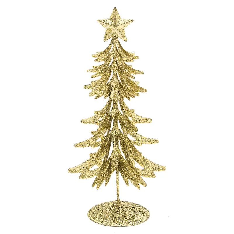 Árvore De Natal Glitter 20cm Dourada - Snowland