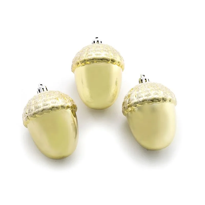 Enfeite De Natal Noz 3 Peças Dourado - Snowland