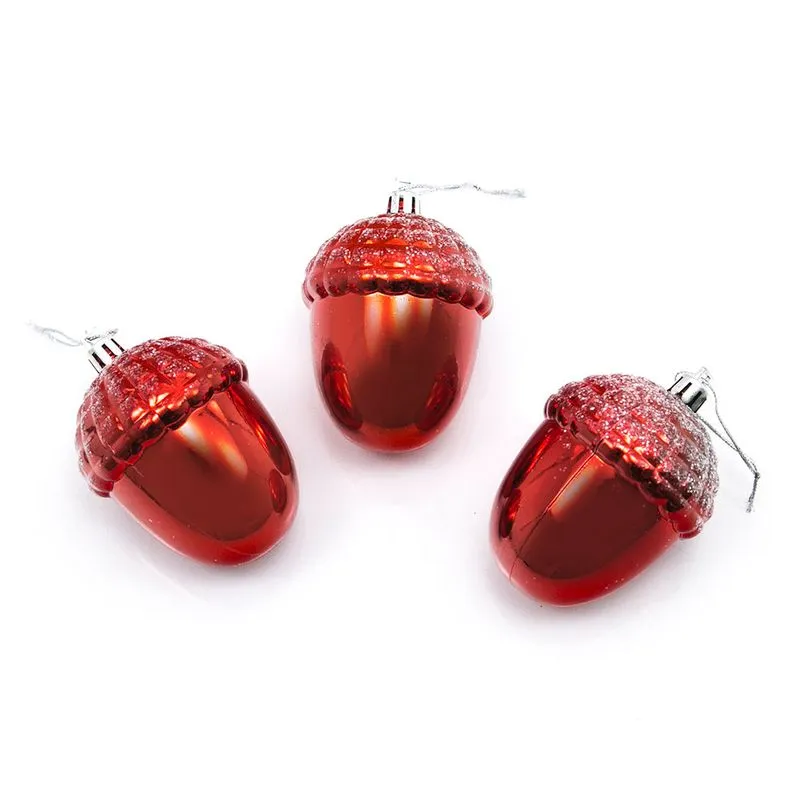 Enfeite De Natal Noz 3 Peças Vermelho - Snowland