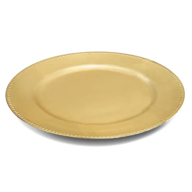 Sousplat De Natal 33cm Dourado - Snowland