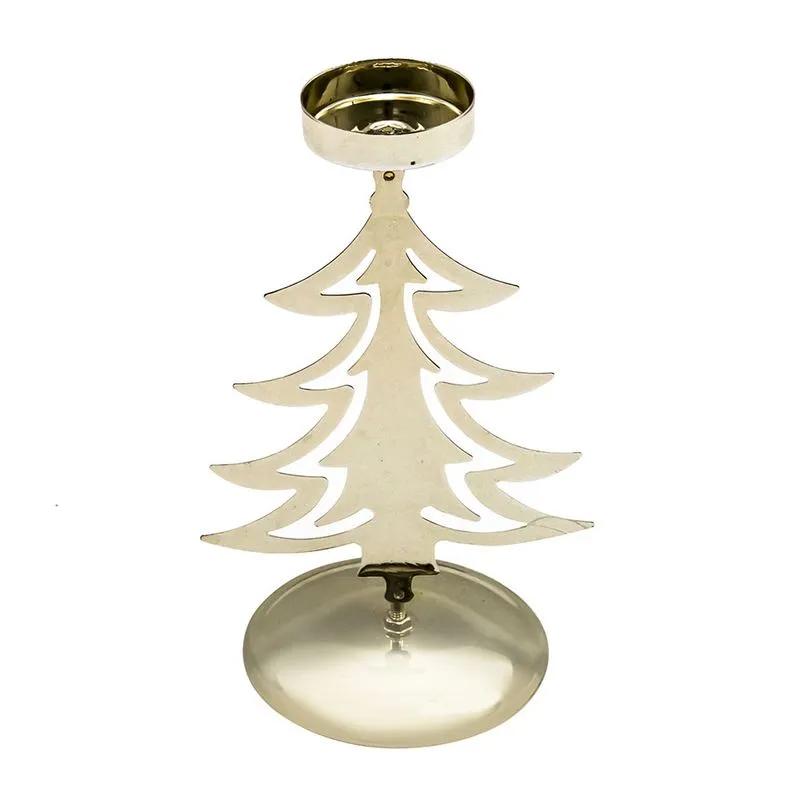 Candelabro De Natal Pinheiro 17cm Dourado - Snowland