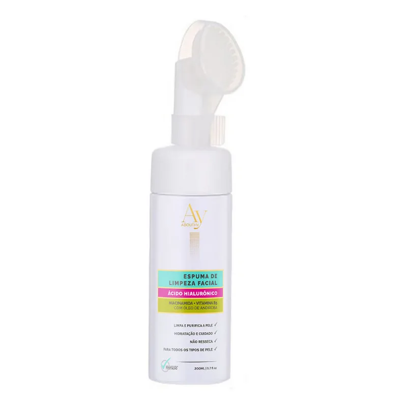 Espuma Limpeza Facial Abouthy Com Válvula 200ml ESP LIMPEZA FACIAL ABOUTHY C/ VALVULA 20