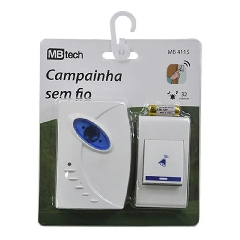 Campainha Residencial Sem Fio 32 Toques Wireless cod 02