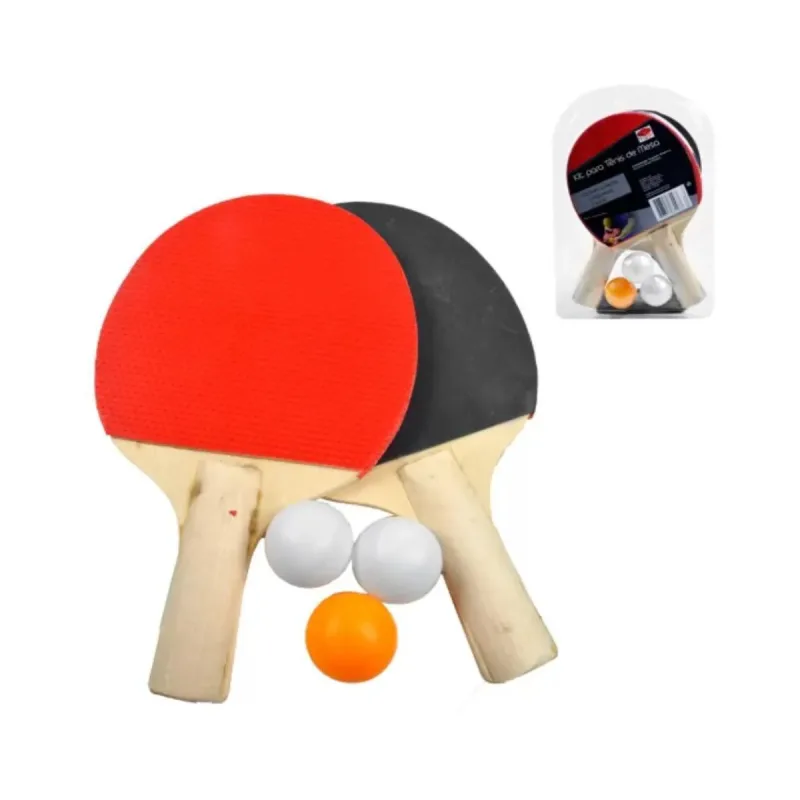 Kit Ping Pong Tênis De Mesa 2 Raquetes Madeira E 3 Bolinhas - Mafua Info