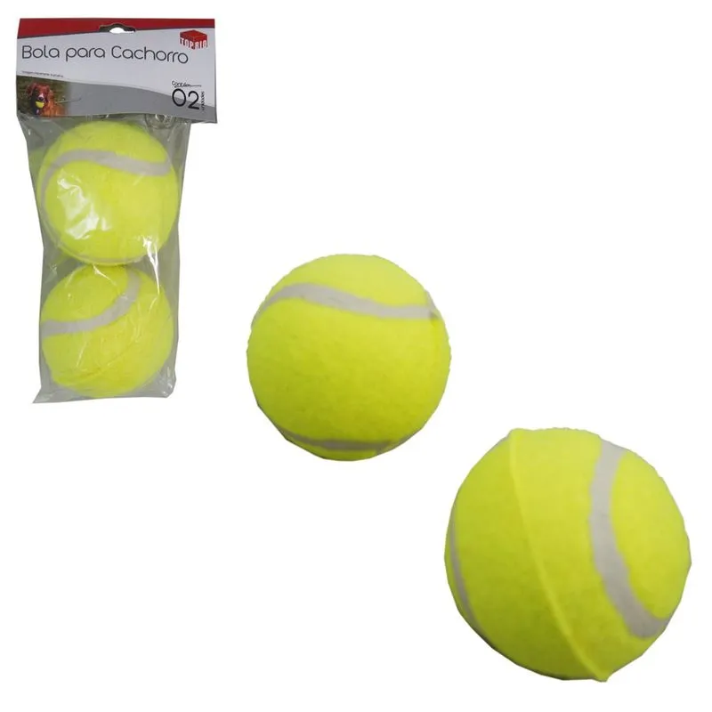 Brinquedo para cachorro bola de tenis com 4 unidades