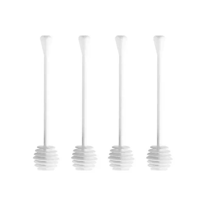 Kit 4 Pegador De Mel Colher De Plástico 15Cm Branco