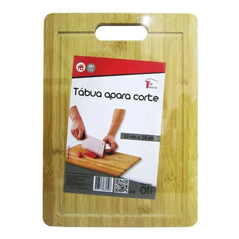 Tabua De Corte De Madeira / Bambu Multiuso Retangular 33X24C