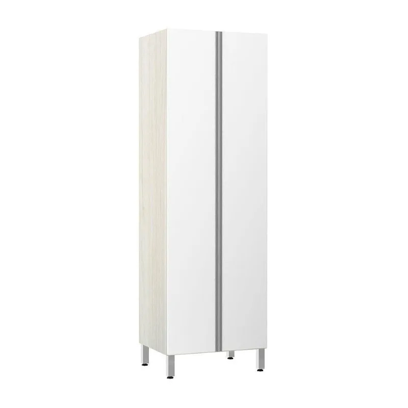 Paneleiro 70Cm Duplo 2 Portas Lis Legno Crema Com Branco Mat