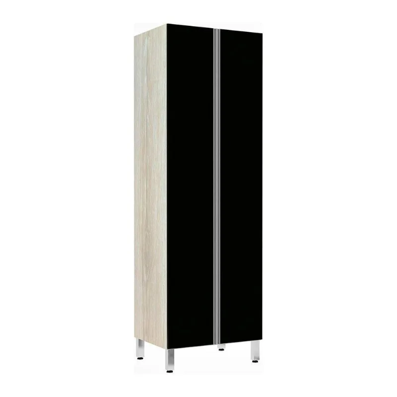 Paneleiro 70Cm Duplo 2 Portas Lis Legno Crema Com Preto Tx