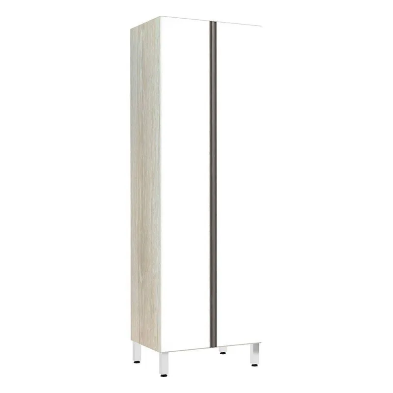 Paneleiro 70Cm Duplo Luci Legno Crema Com Branco Polar