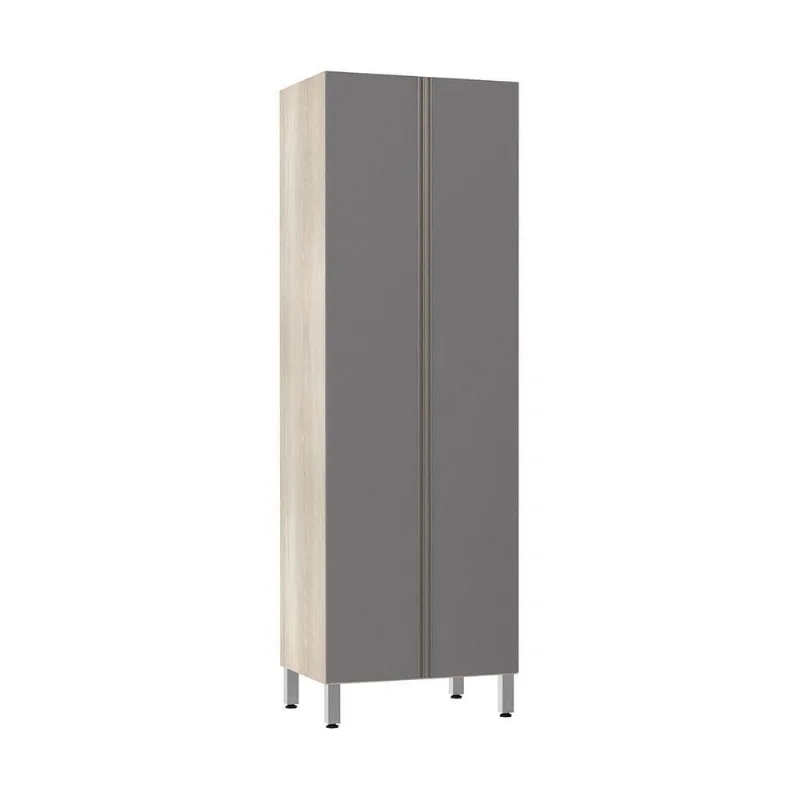 Paneleiro 70Cm Duplo Luci Legno Crema Com Cinza Puro