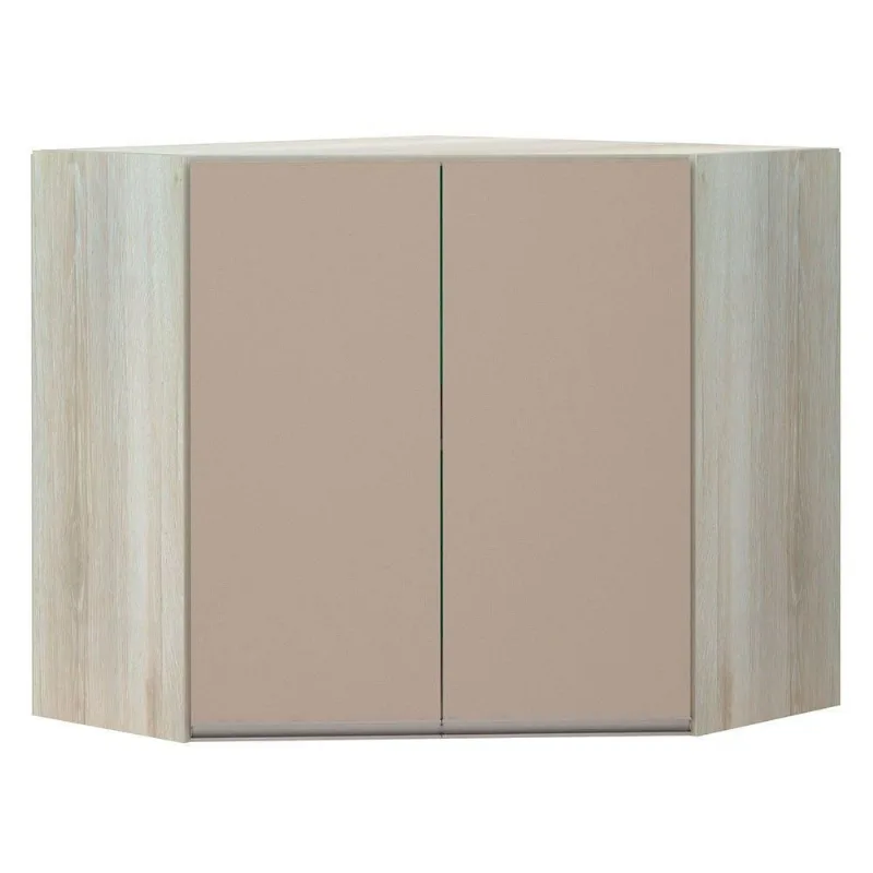 Armário Canto Diagonal 2 Portas Luci Legno Crema C/Connect