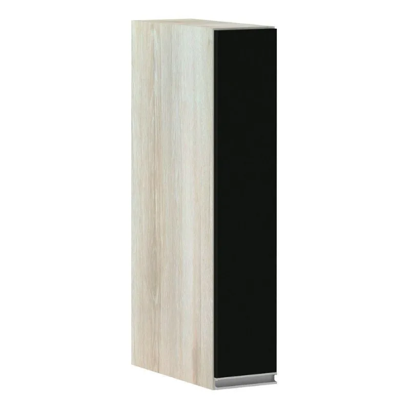 Armário Para Cozinha 15cm 1 Porta Lis Legno Crema C/Preto