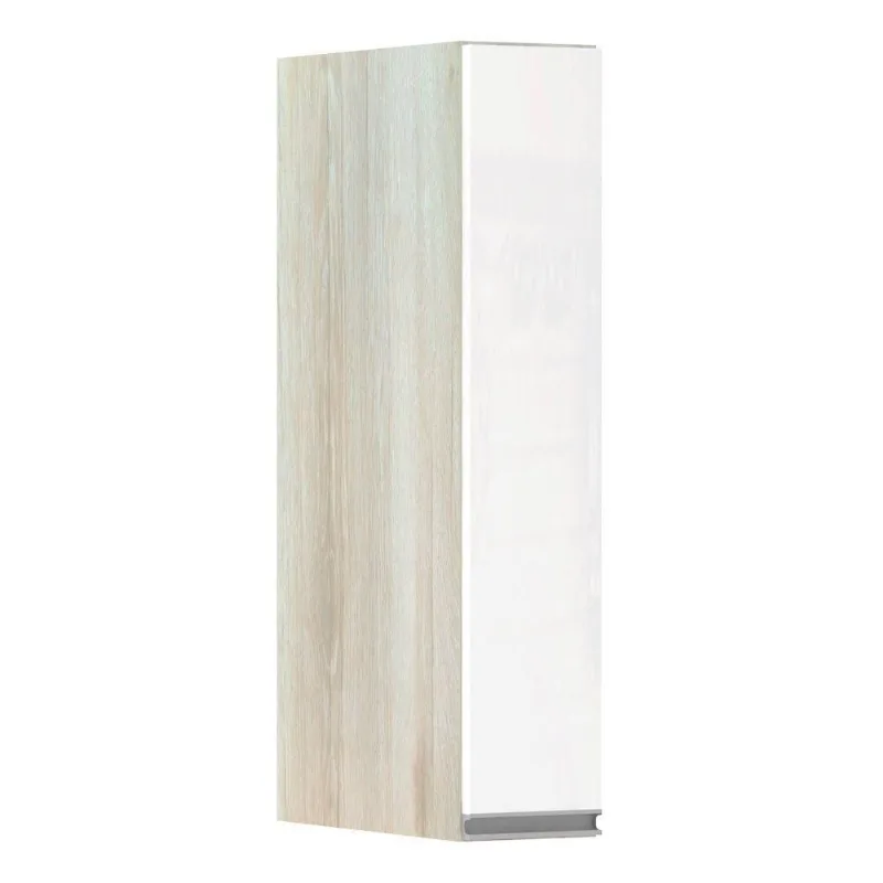 Armário Para Cozinha 15cm 1 Porta Lis Legno Crema C/Branco