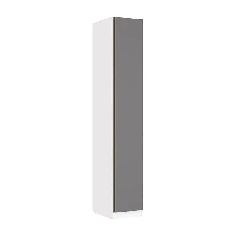 Guarda Roupa Modulado 1 Porta 40cm Branco Ff Com Cinza Puro