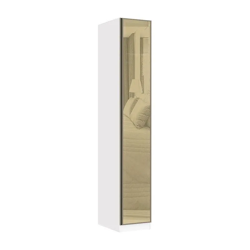 Guarda Roupa Modulado 1 Porta 40cm Bronze Branco Ff Bronze
