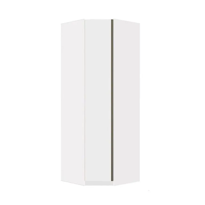 Guarda Roupa Modulado Canto Diagonal 1 Porta 6 Prateleiras 83cm Prime Luciane Móveis