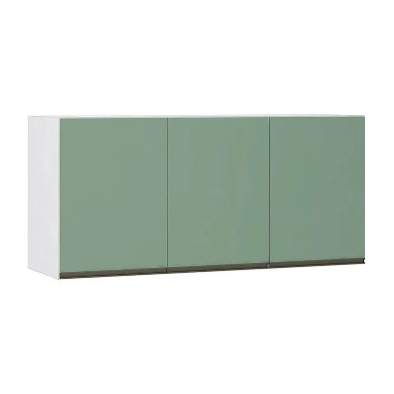 Maleiro Ponte Aérea 3 Portas 145cm Branco C/Verde