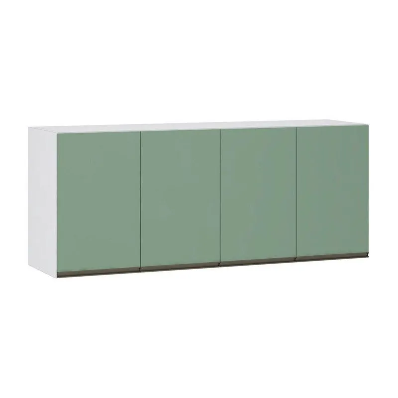 Maleiro Ponte Aérea 4 Portas 165cm Branco C/Verde