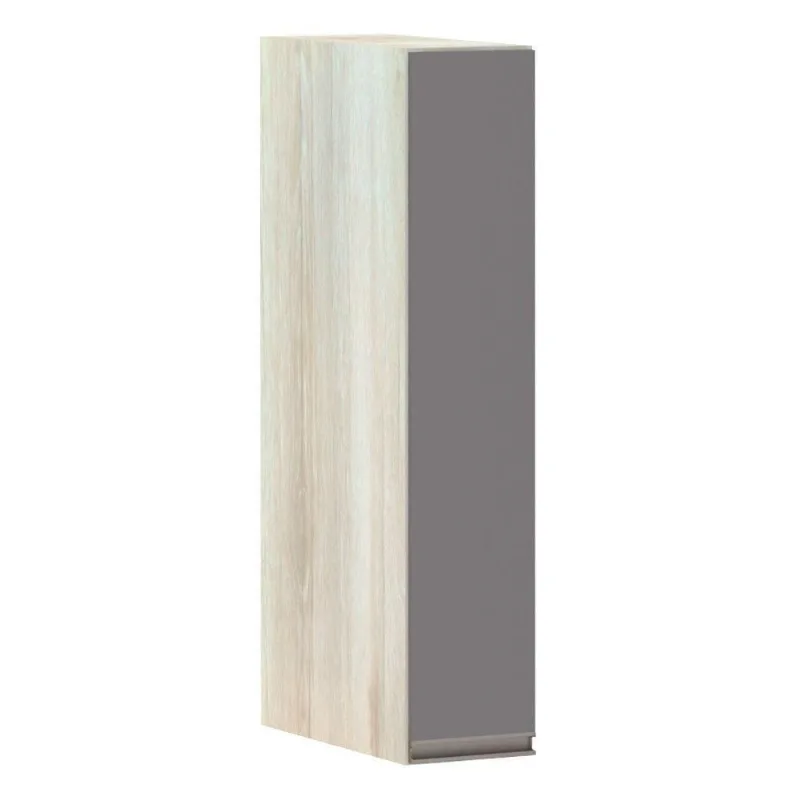 Armário Para Cozinha 15cm 1 Porta Legno Crema C/Cinza Puro
