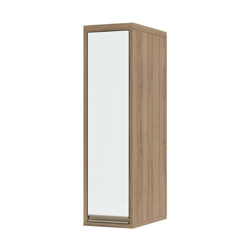 Armário Aéreo 20 Cm 1 Porta De Abrir 1 Prateleira Mel Luciane Móveis Vanilla Com Branco