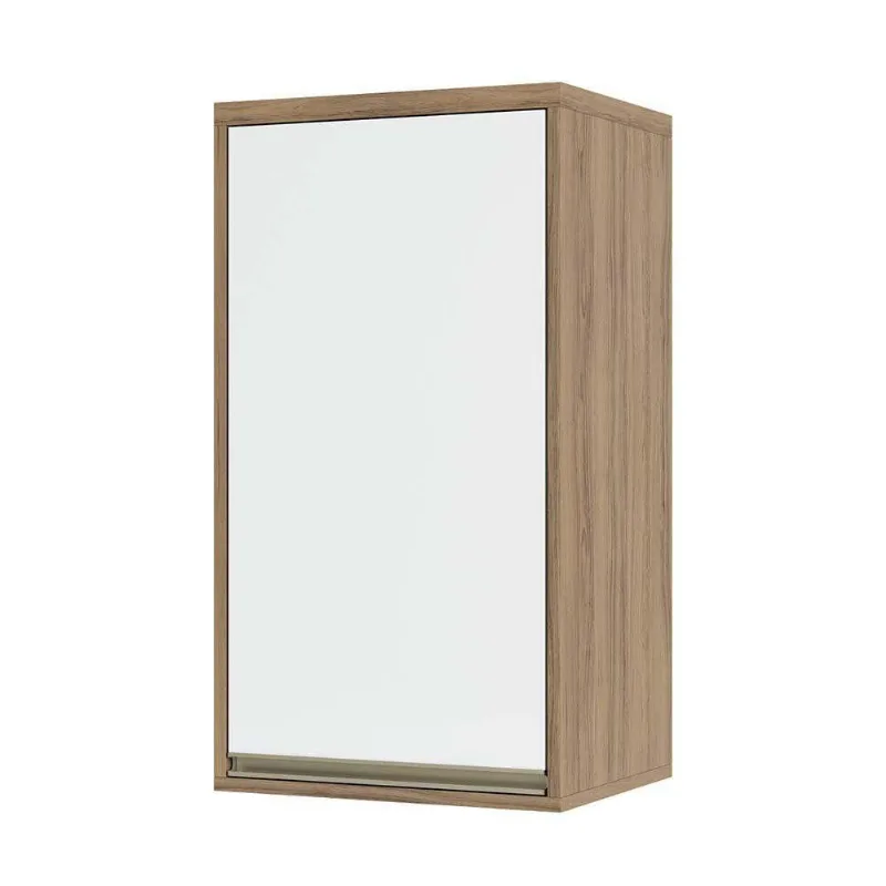 Armário Aéreo 40cm 1 Porta 1 Prateleira Mel Vanilla C/Bran