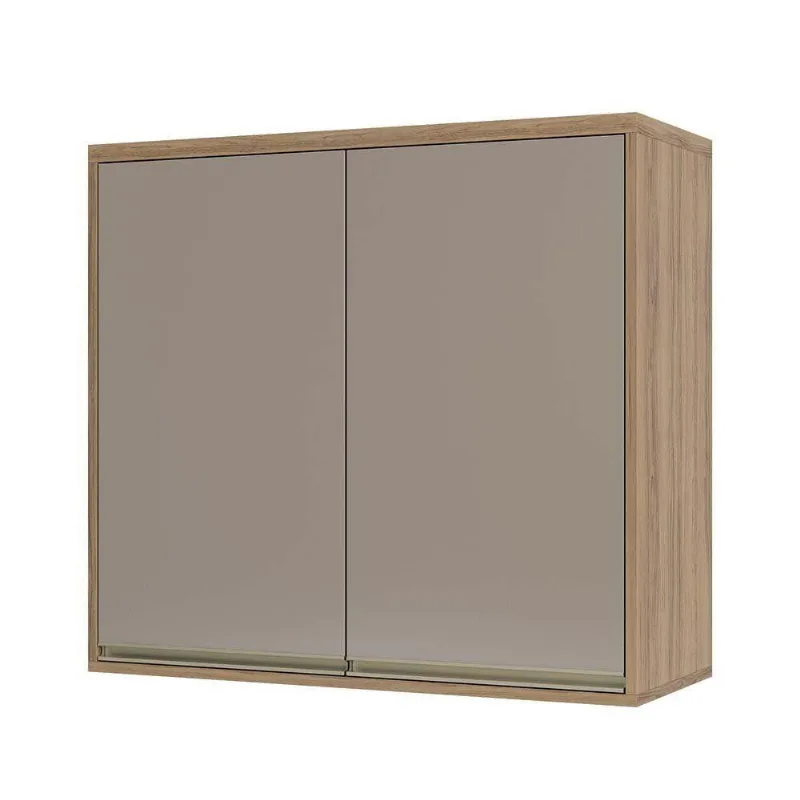 Armário Aéreo 80cm 2 Portas 1 Prateleira Mel Vanilla