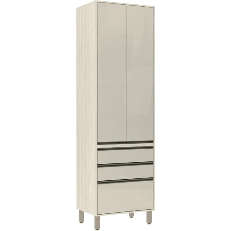 Paneleiro com gavetas Línea 70cm Luciane Cozinhas Patina PF Mocca Laca Patina