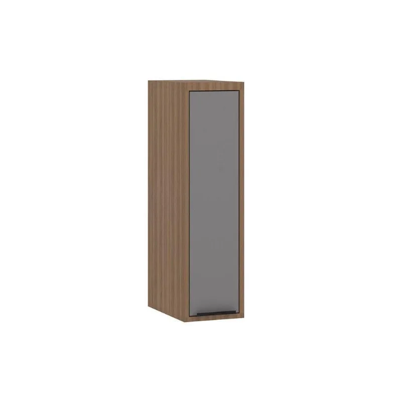 Armário Aéreo Cozinha 20cm 1Porta Aspen Vanilla Cinza Puro