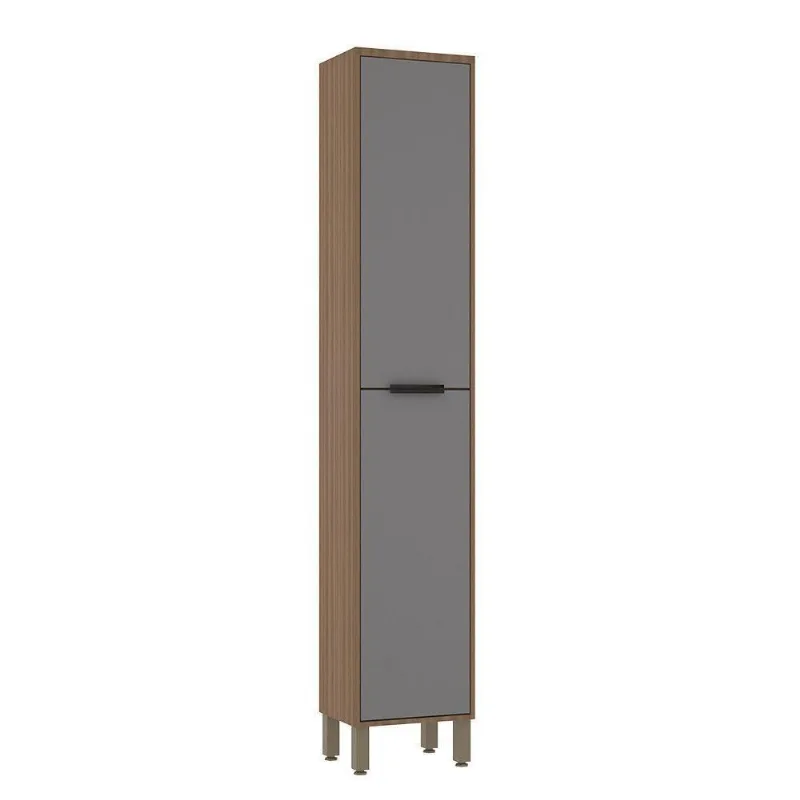 Paneleiro 40cm 2 Portas Raso Aspen Com Cinza