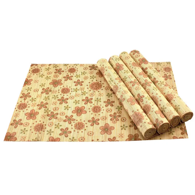 Conjunto Jogo Americano 4 Pçs Mesa Posta Sousplat Bambu Petit