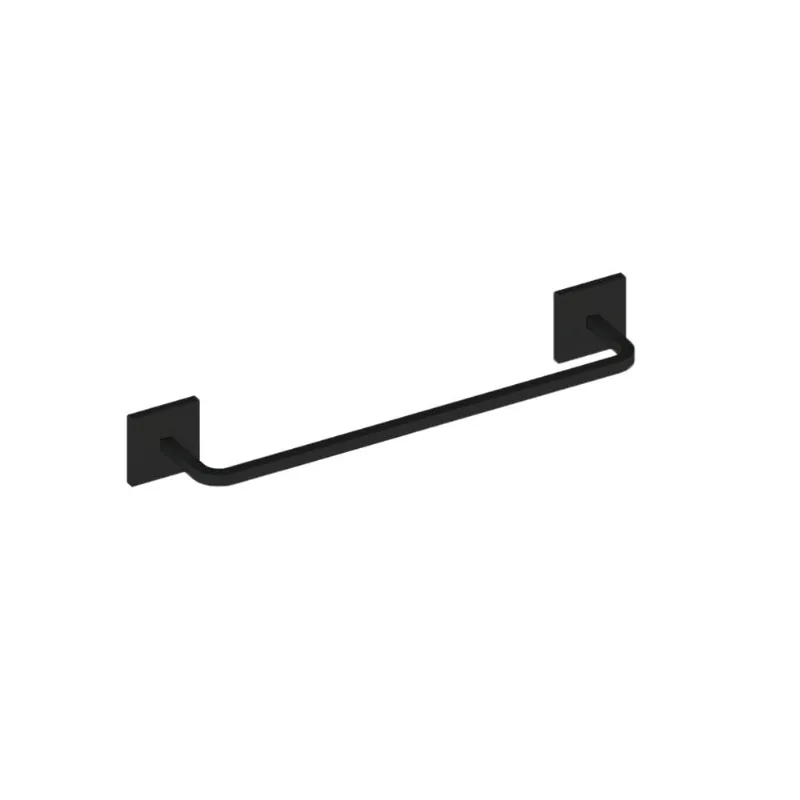 Toalheiro Quada 30 cm 07QD02 Preto Fosco - 5693 - Crismoe