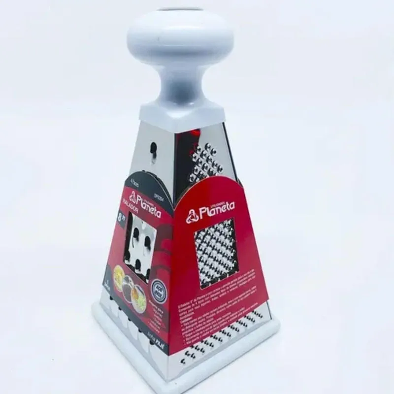 Ralador Manual De Queijo E Alimentos Aço Inox 4 Faces 20 Cm