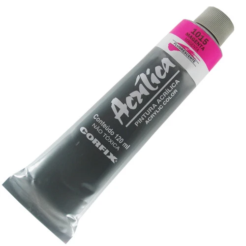 Tinta Acrílica Corfix 120ml Fluorescente 1015 Magenta