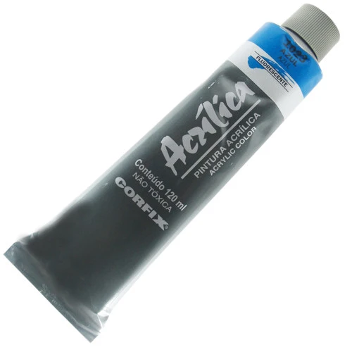 Tinta Acrílica Corfix 120ml Fluorescente 1023 Azul
