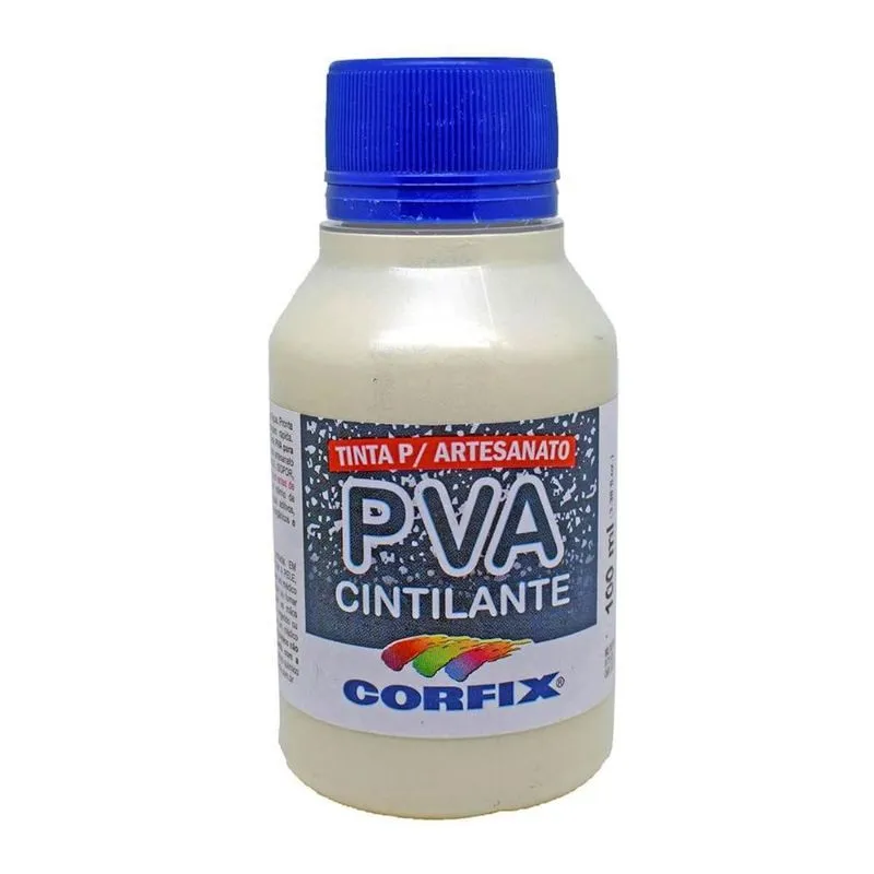 Tinta Pva Cintilante Corfix 421 Perola 100ml