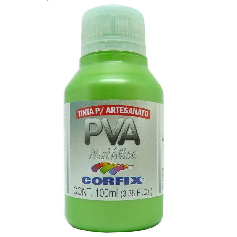 Tinta Pva Metalica Corfix 334 Verde Folha 100ml