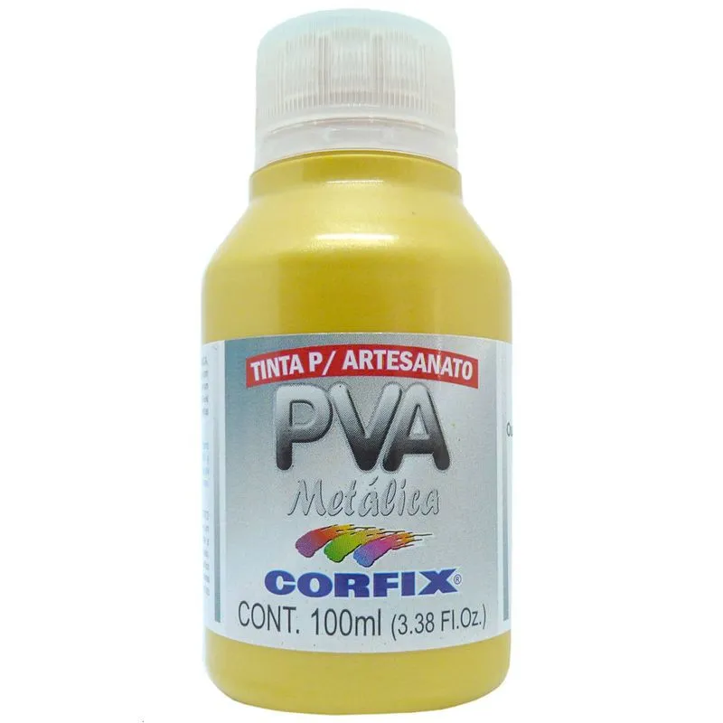 Tinta Pva Metalica Corfix 402 Ouro Velho 100ml