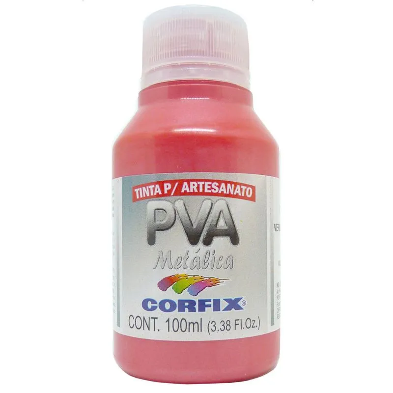 Tinta Pva Metalica Corfix 396 Vermelho 100ml