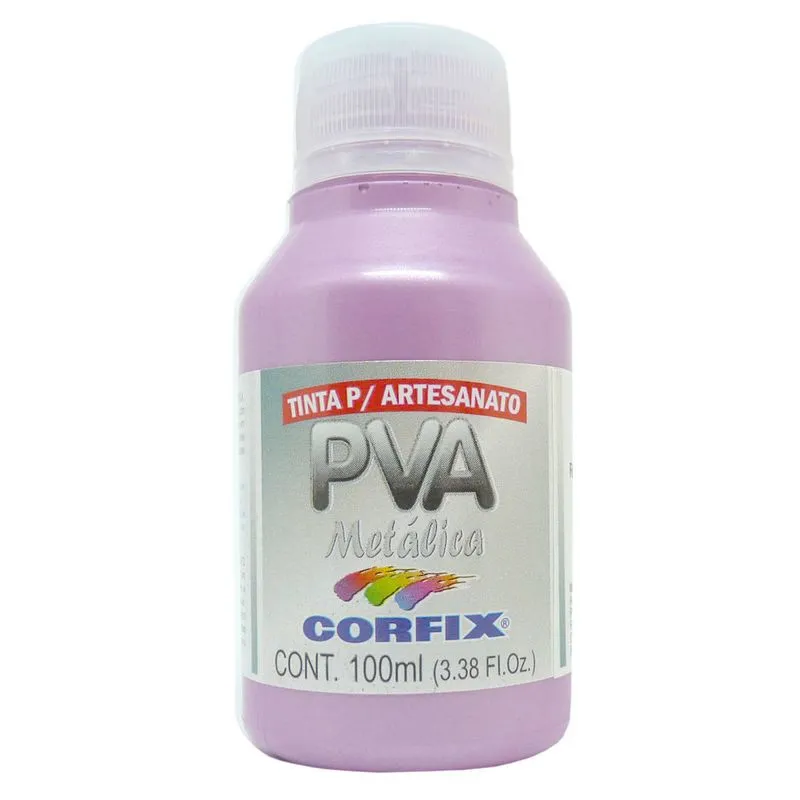 Tinta Pva Metalica Corfix 343 Rosa Ciclame 100ml