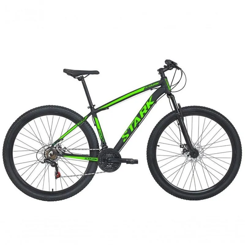 Bicicleta Aro 29 South Stark 24 Marchas Aluminio Freio A Disco - Preto + verde - 19 Preto + verde
