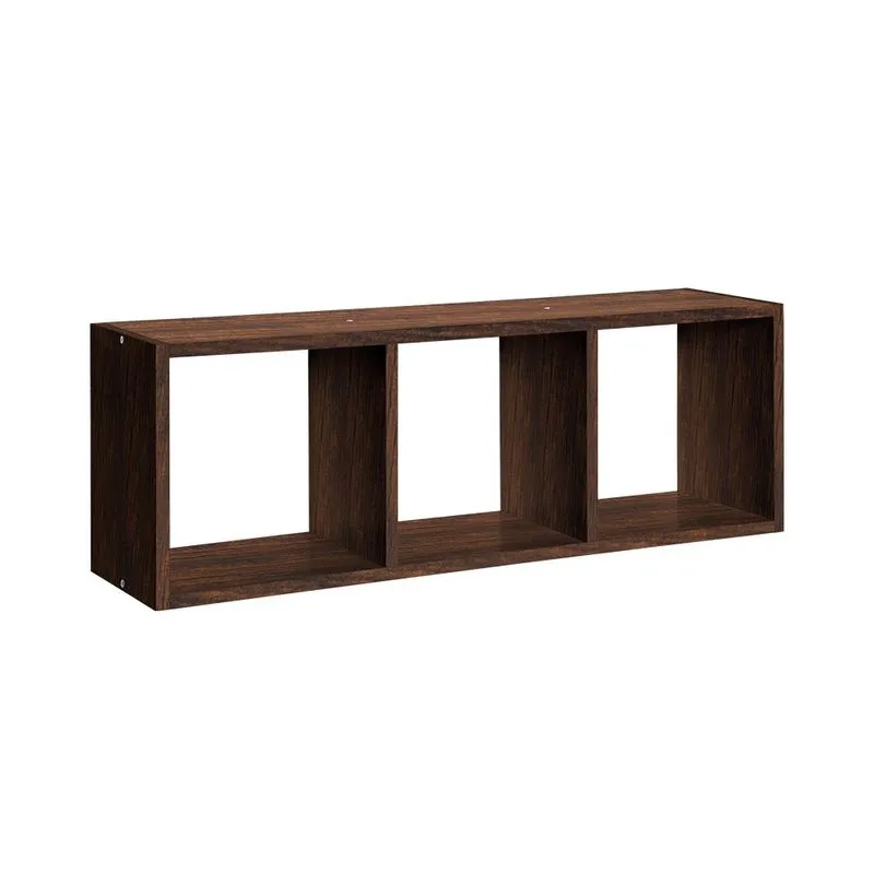 Nicho Triplo Prat-k Cubo Retangular em MDP 80x28x20cm Tabaco