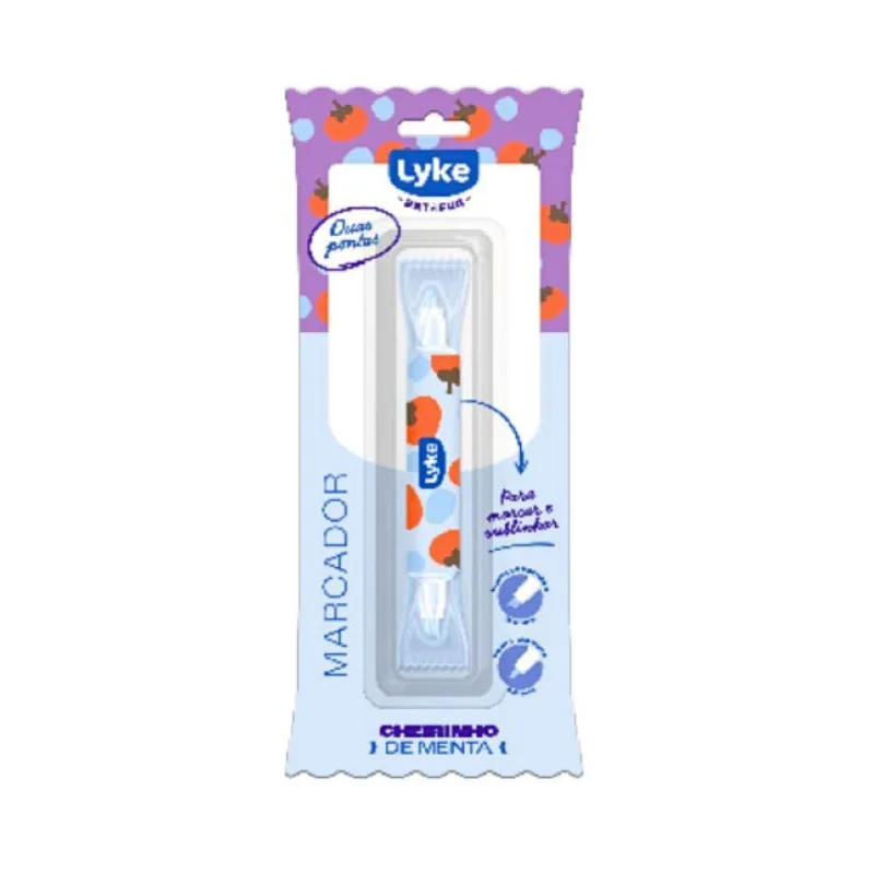 Marcador Com Cheirinho Duas Pontas 5.0mm Lyke Azul
