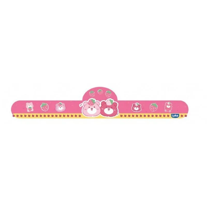 Régua Bracelete Lyke 30cm Divertida Ursinhos Em Silicone 1 Unidade Colorido
