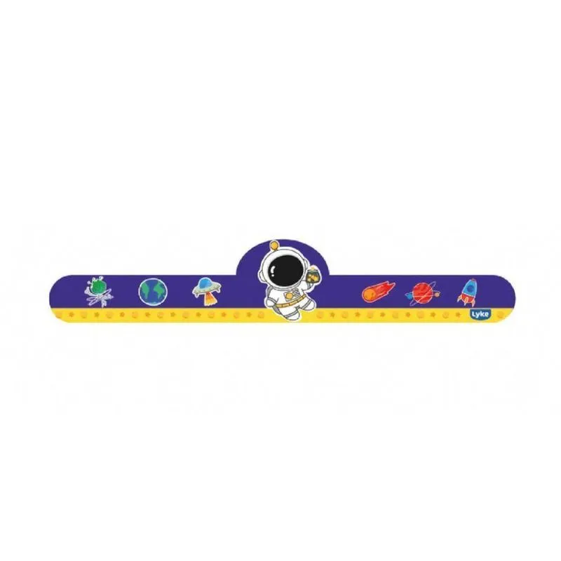 Régua Bracelete Lyke Astronauta Em Silicone Divertida 30cm Para Uso Escolar E Dia A Dia