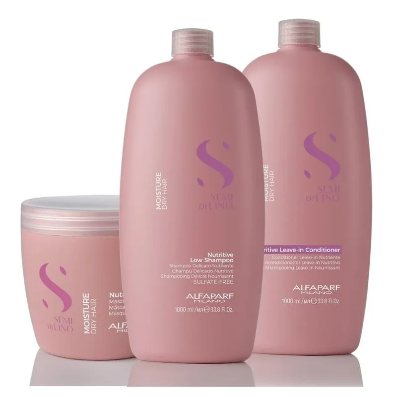 Kit de Tratamento Leave-In Alfaparf Semi Di Lino Moisture Grande