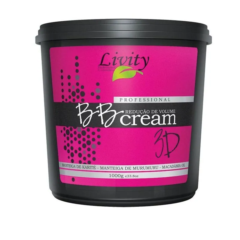 Botox Capilar BB Cream 3D 1000G Livity Cosmetic