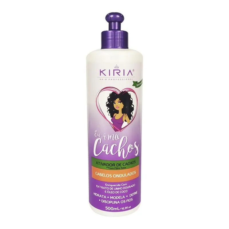 Ativador De Cachos Cabelos Ondulados - 500ml